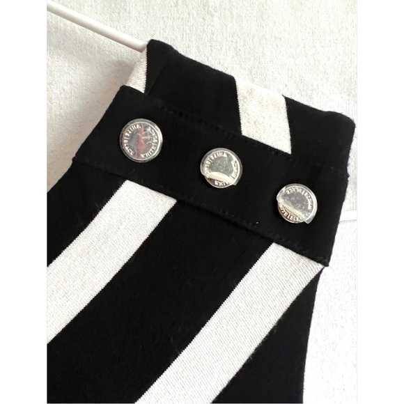 White House Black Market (WHBM) Sleeveless Striped Ruched Sheath Dress - Size 2 - Picture 2 of 4